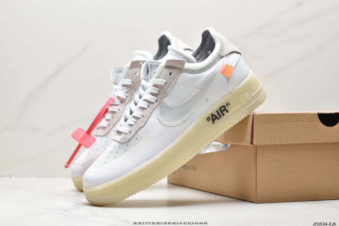 170 夺人眼球Off-White x Nike Air Force 1 Low ”Volt” 2.0空军一号AO4606-700