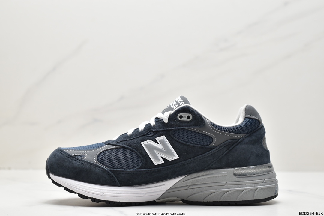 New BalanceNB Made in USA MR993 series of American-made running shoes ”Navy Blue Gray Silver” MR993NV