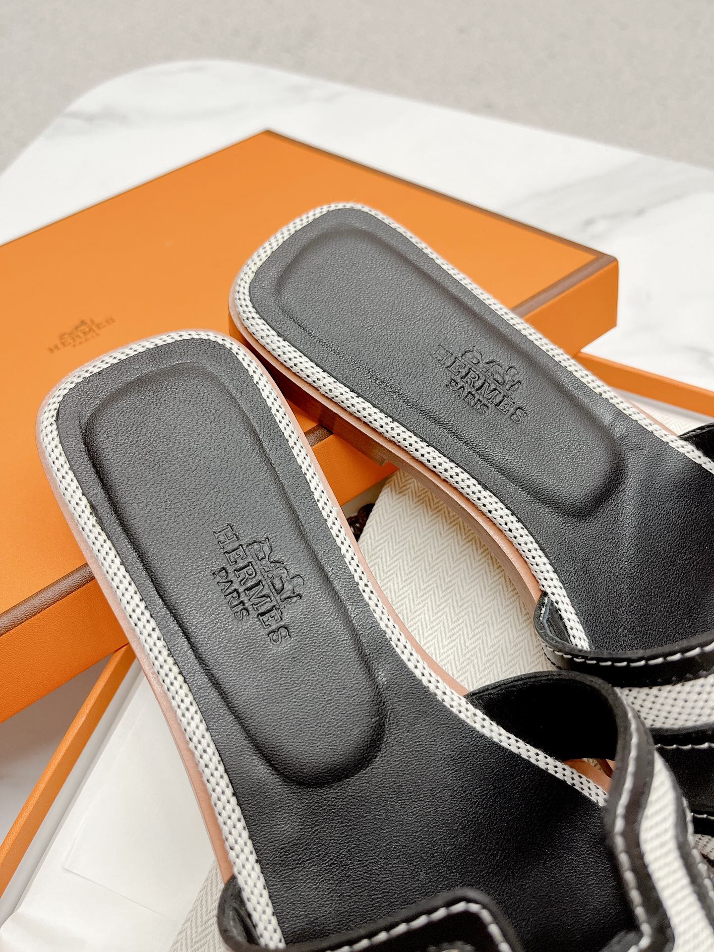 Hermes Women's H Cutout Leather Slide Sandals Handmade Summer Beach Shoes 10 i1678727059 5328 8