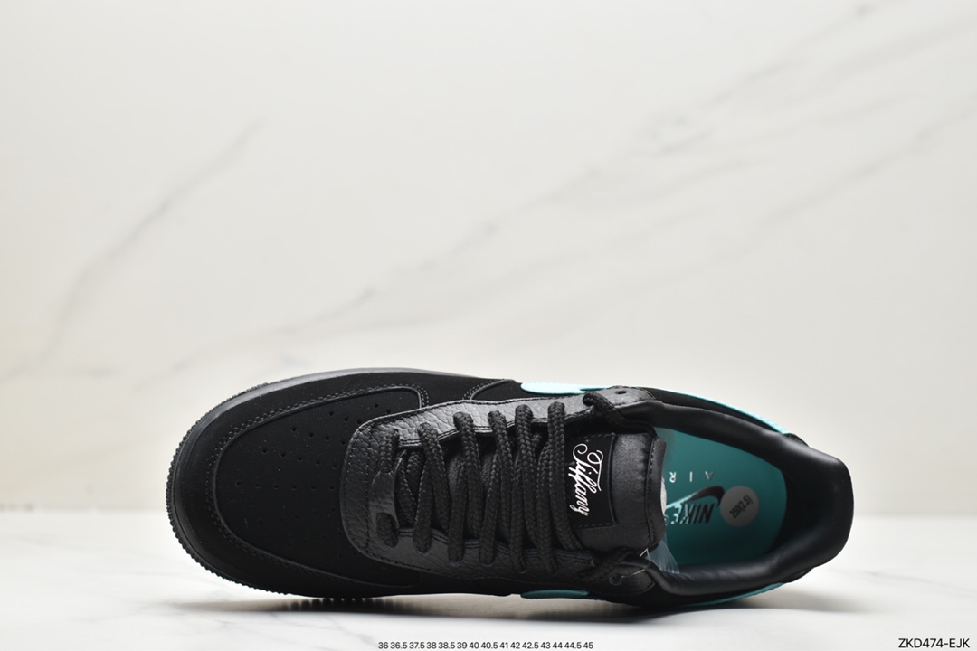 270 iffany & Co. x Nike Air Force 1 Low SP”1837”空军一号经典低帮百搭休闲运动板鞋“联名黑蒂芙尼蓝”DZ1382-001