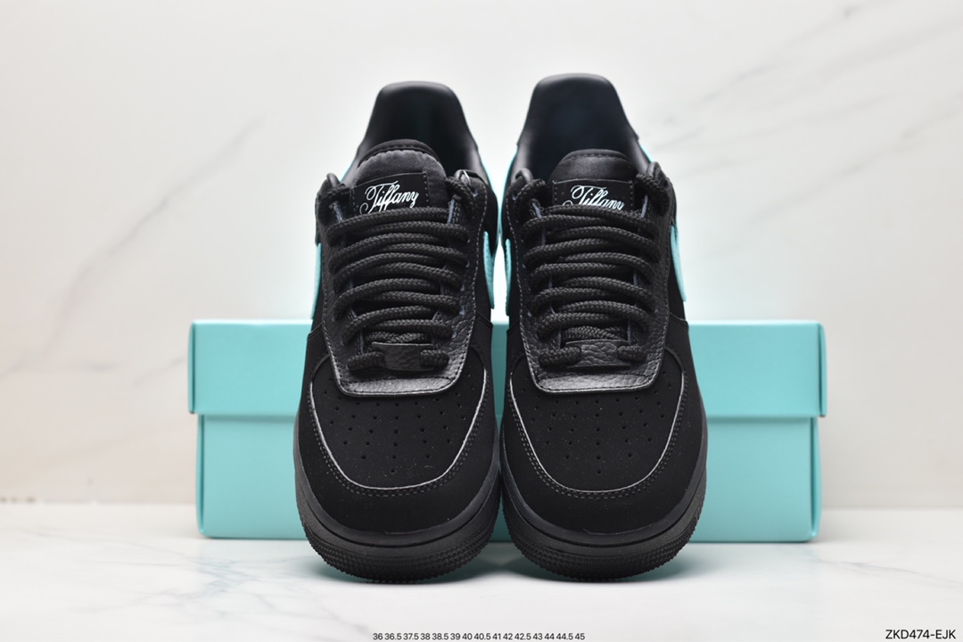 270 iffany & Co. x Nike Air Force 1 Low SP”1837”空军一号经典低帮百搭休闲运动板鞋“联名黑蒂芙尼蓝”DZ1382-001