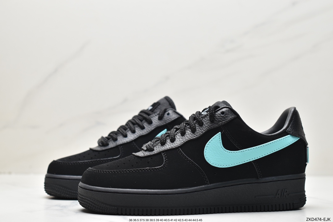 270 iffany & Co. x Nike Air Force 1 Low SP”1837”空军一号经典低帮百搭休闲运动板鞋“联名黑蒂芙尼蓝”DZ1382-001