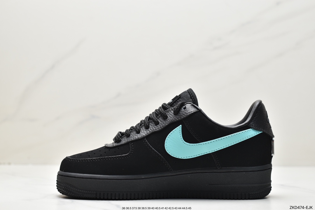 270 iffany & Co. x Nike Air Force 1 Low SP”1837”空军一号经典低帮百搭休闲运动板鞋“联名黑蒂芙尼蓝”DZ1382-001