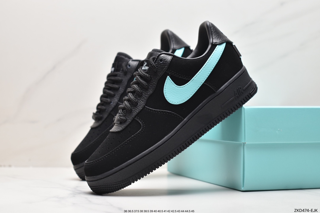 270 iffany & Co. x Nike Air Force 1 Low SP”1837”空军一号经典低帮百搭休闲运动板鞋“联名黑蒂芙尼蓝”DZ1382-001