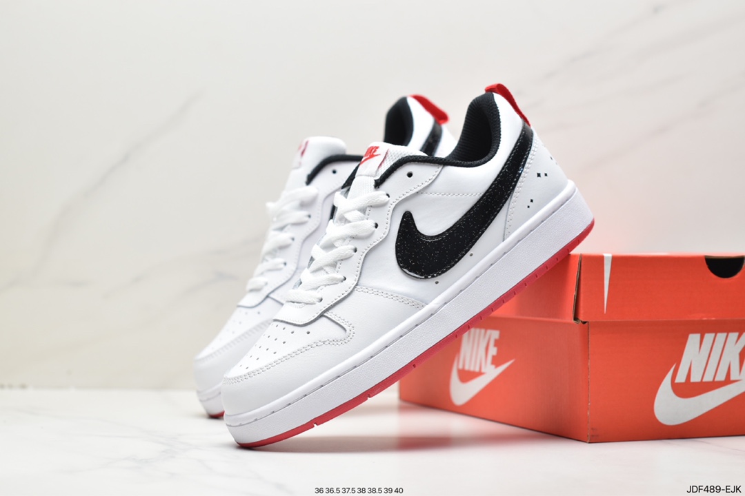 125 Nike Court Borough Low 2”White/Lake Green”学院系列休闲BQ5448-113