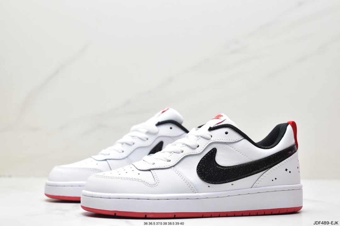 125 Nike Court Borough Low 2”White/Lake Green”学院系列休闲BQ5448-113