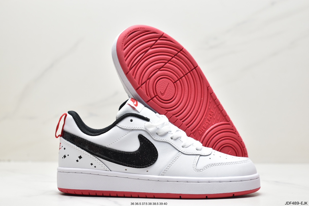 125 Nike Court Borough Low 2”White/Lake Green”学院系列休闲BQ5448-113