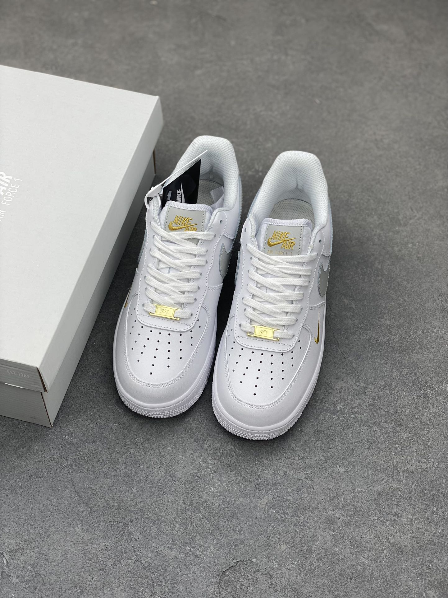 Nike Air Force 1 '07 Low White/Grey Casual Shoes - CZ0270-106, Excellent Comfort! 9 i1678735779 6487 7