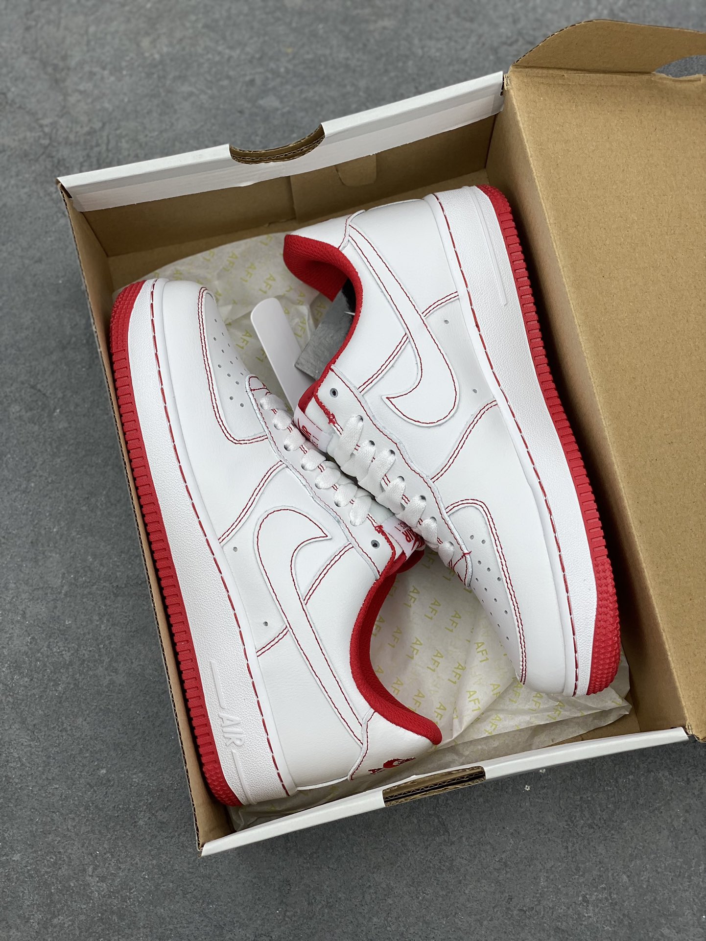 Nike Air Force 1 '07 Low White/Red Stitching Men's Sneakers CV1724-100 10 i1678736096 188 8