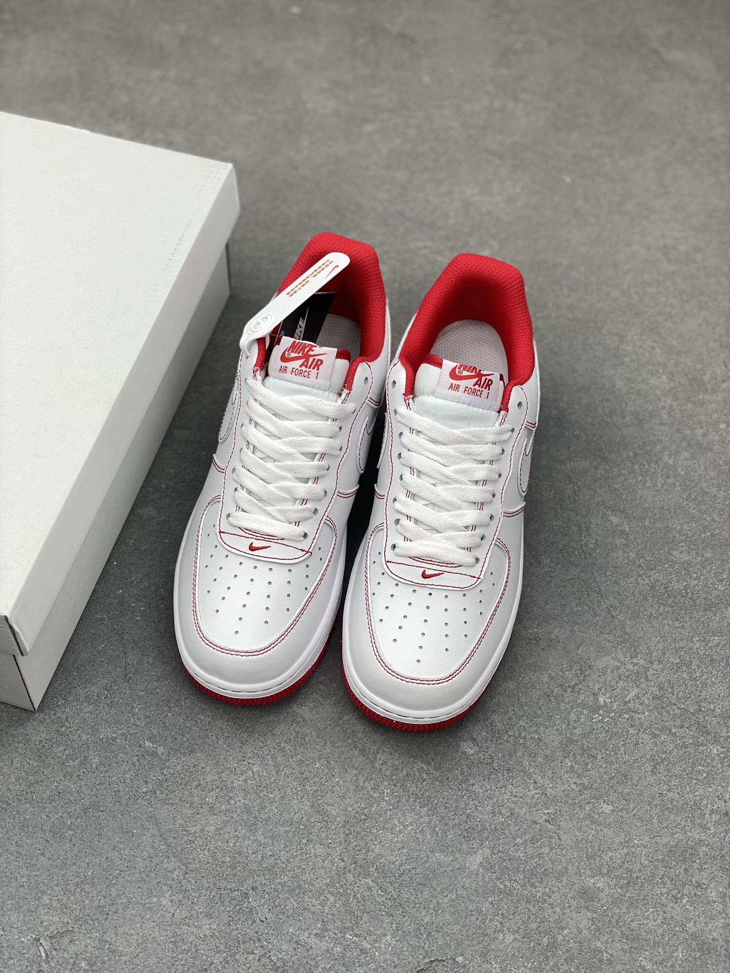 Nike Air Force 1 '07 Low White/Red Stitching Men's Sneakers CV1724-100 9 i1678736096 2718 7