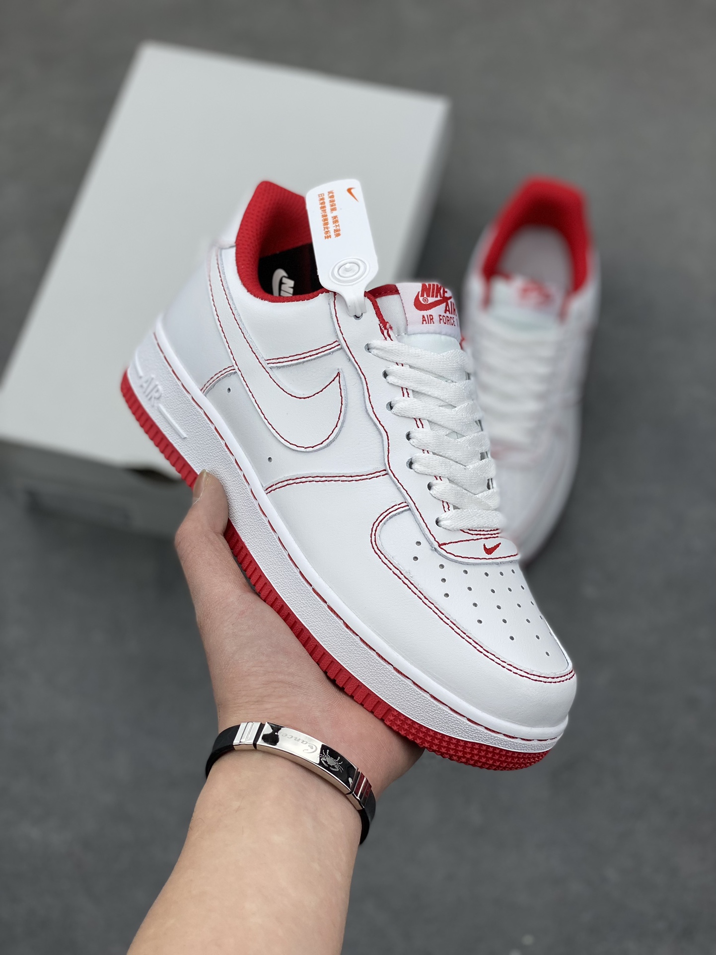 Nike Air Force 1 '07 Low White/Red Stitching Men's Sneakers CV1724-100 2 i1678736096 8805 0