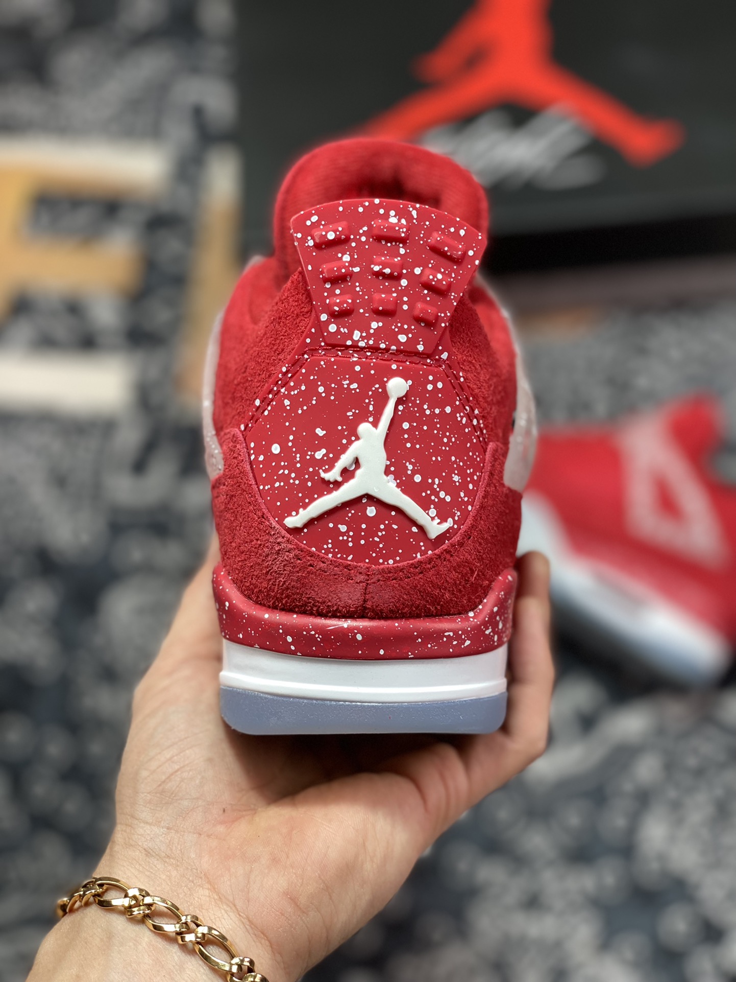 320  S版 Air Jordan 4 Retro 大红麂皮乔丹篮球鞋系列 AJ4-904282&CT8527-600