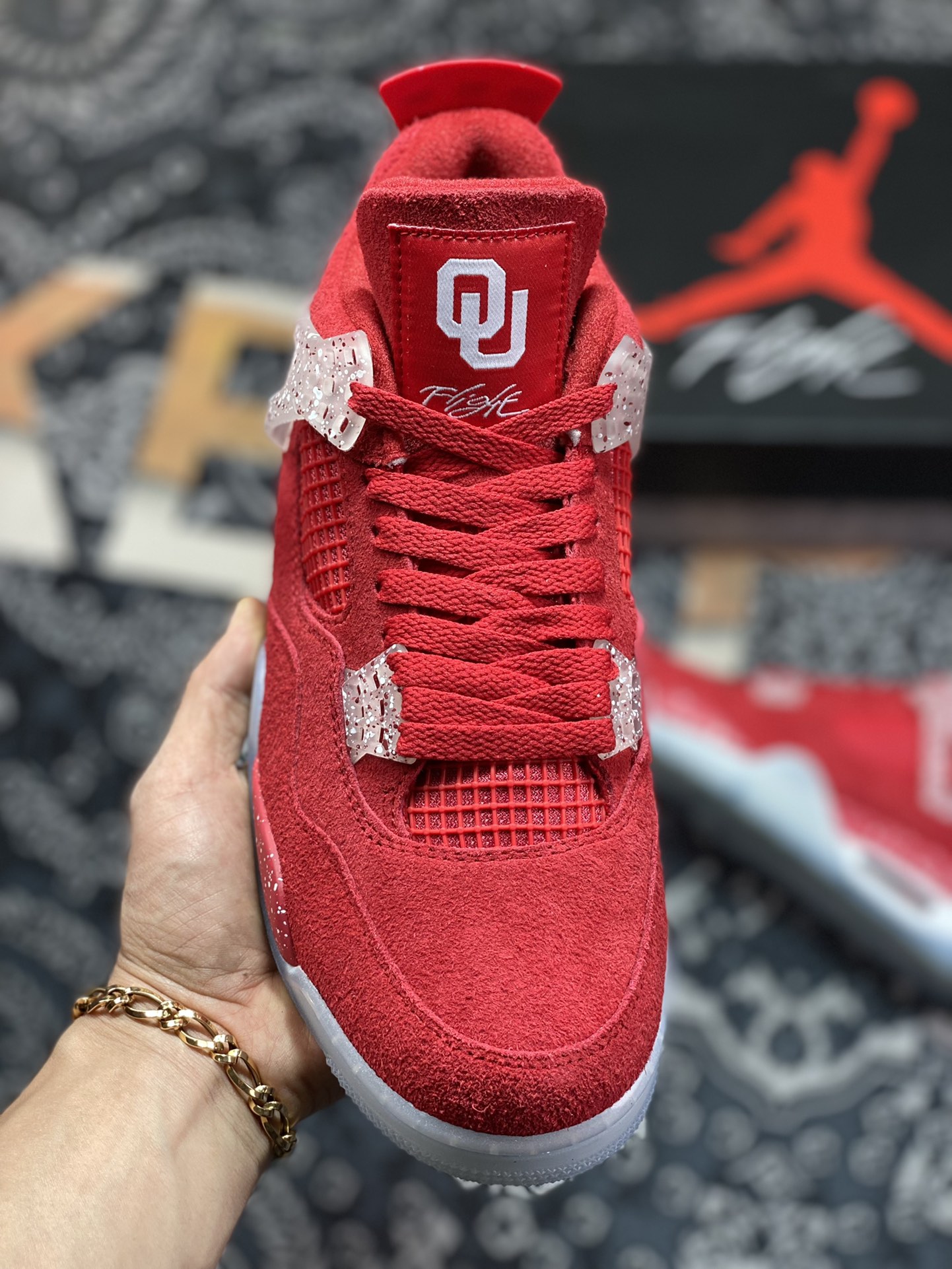 320  S版 Air Jordan 4 Retro 大红麂皮乔丹篮球鞋系列 AJ4-904282&CT8527-600