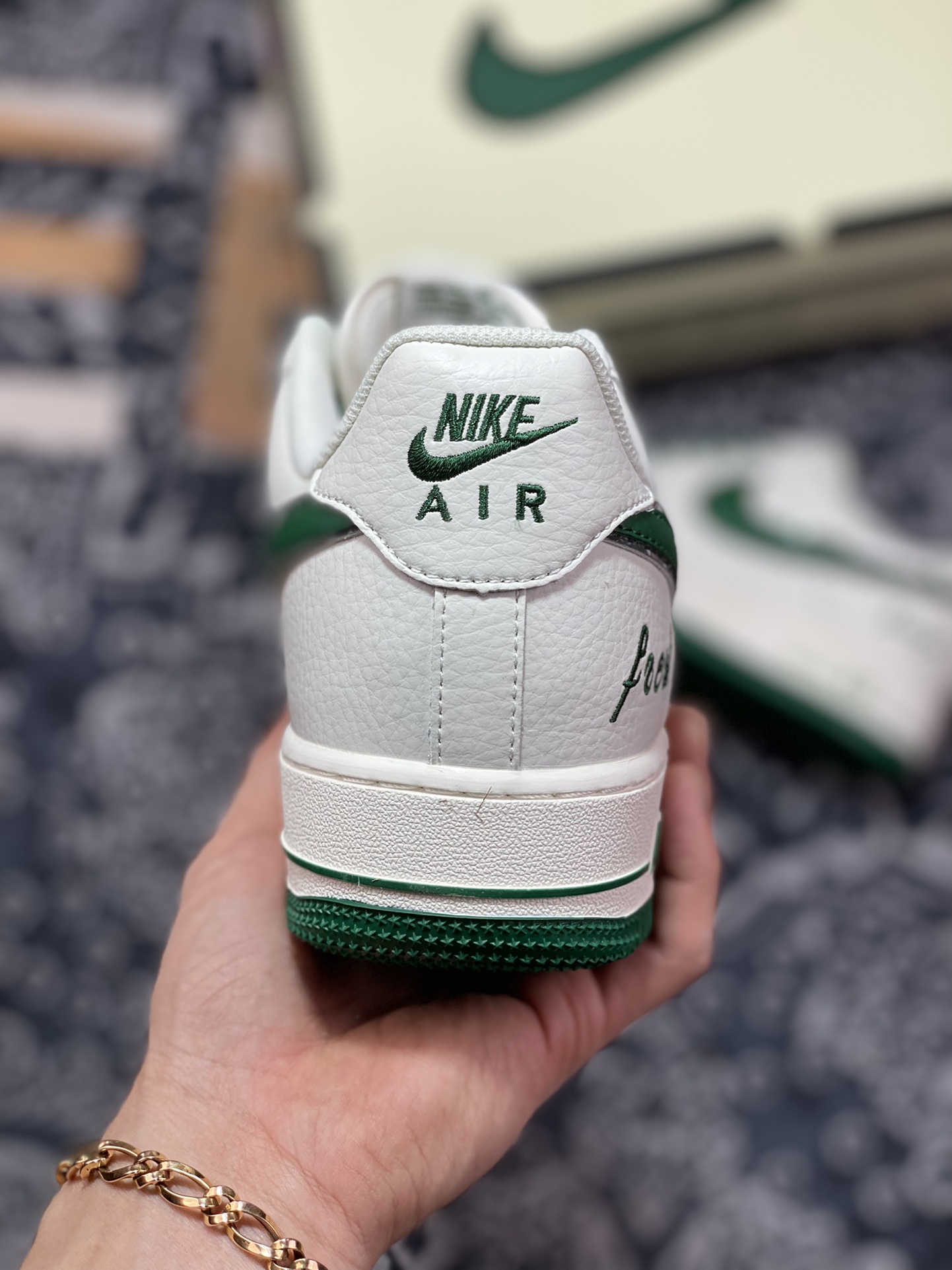 260  Nike Air Force 1’07 Low”White/Green/Silver”空军一号板鞋“皮革白深绿银小钩”BM1996-066