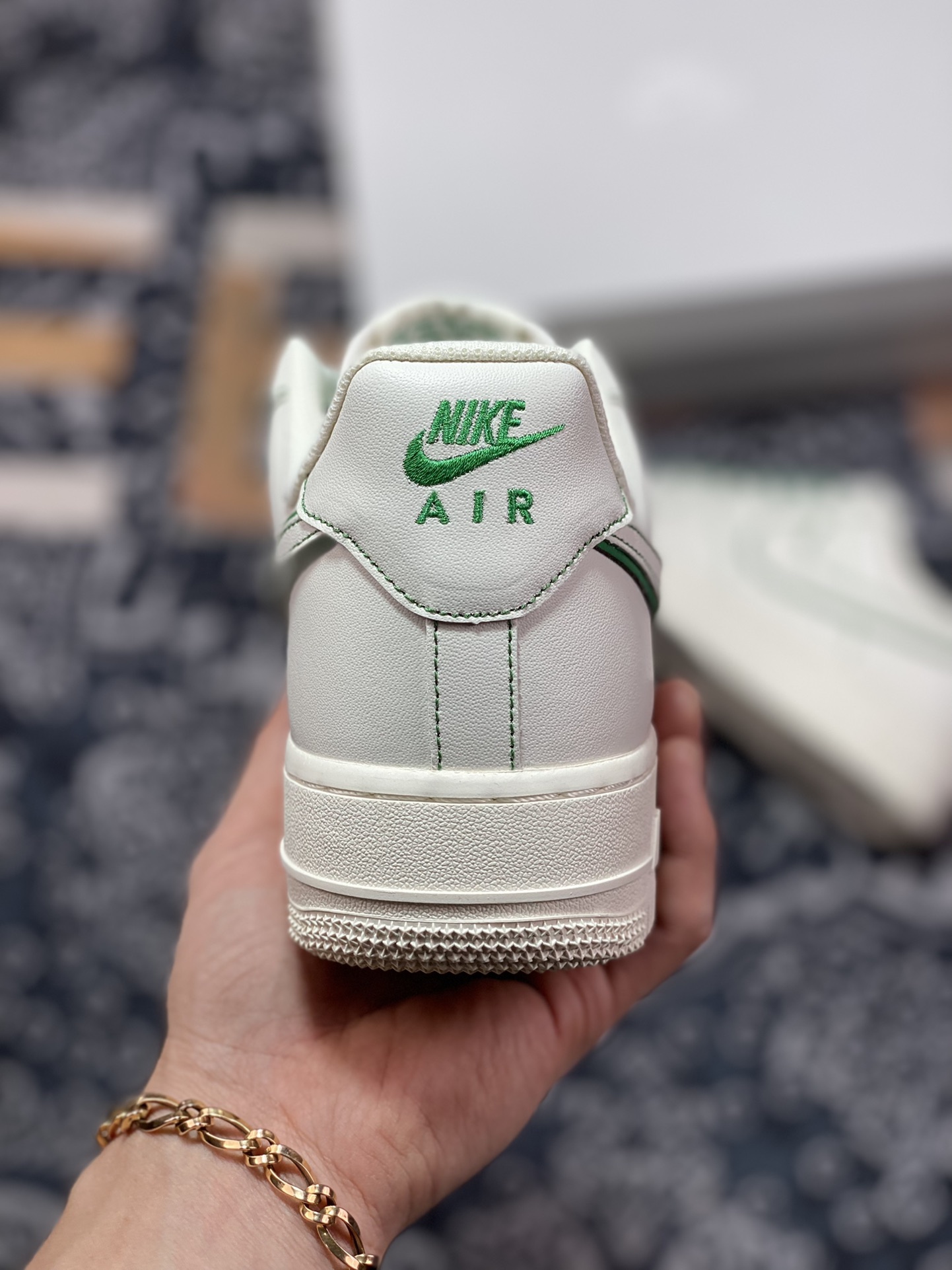 220  Nike Air Force 1'07 Low”Milk White/Green”空军一号板鞋“皮革米白深绿车线”315122-505