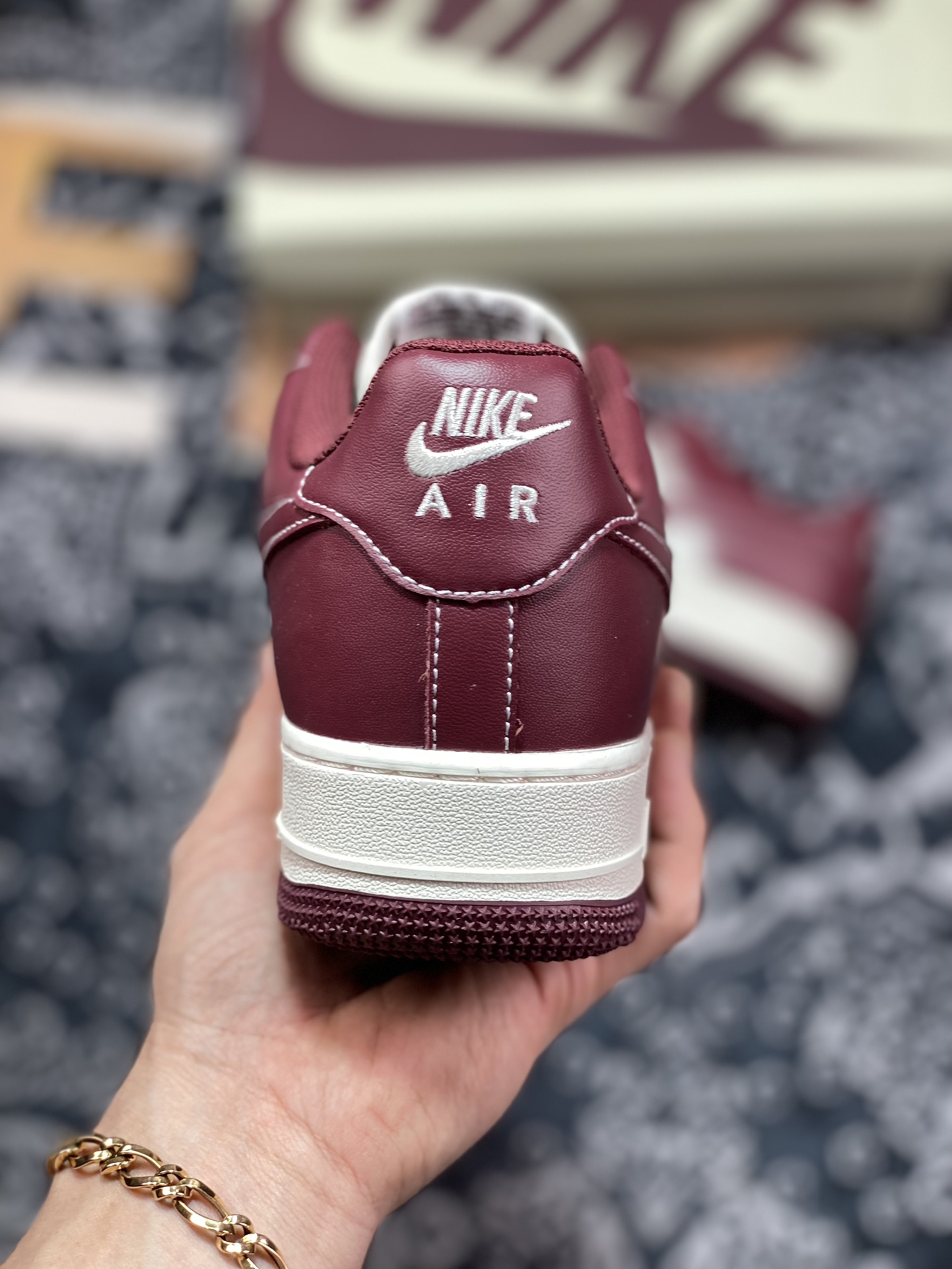 220  Nike Air Force 1’07”Team Red/Bordeaux”空军一号板鞋“米白波尔多玫红”JH6969-281