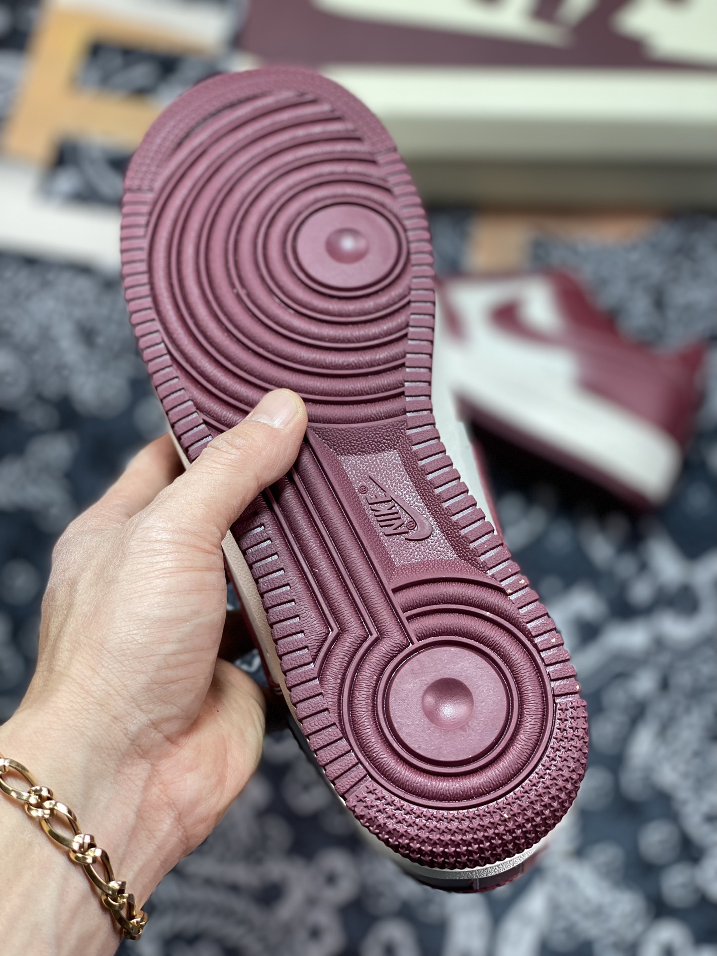 220  Nike Air Force 1’07”Team Red/Bordeaux”空军一号板鞋“米白波尔多玫红”JH6969-281