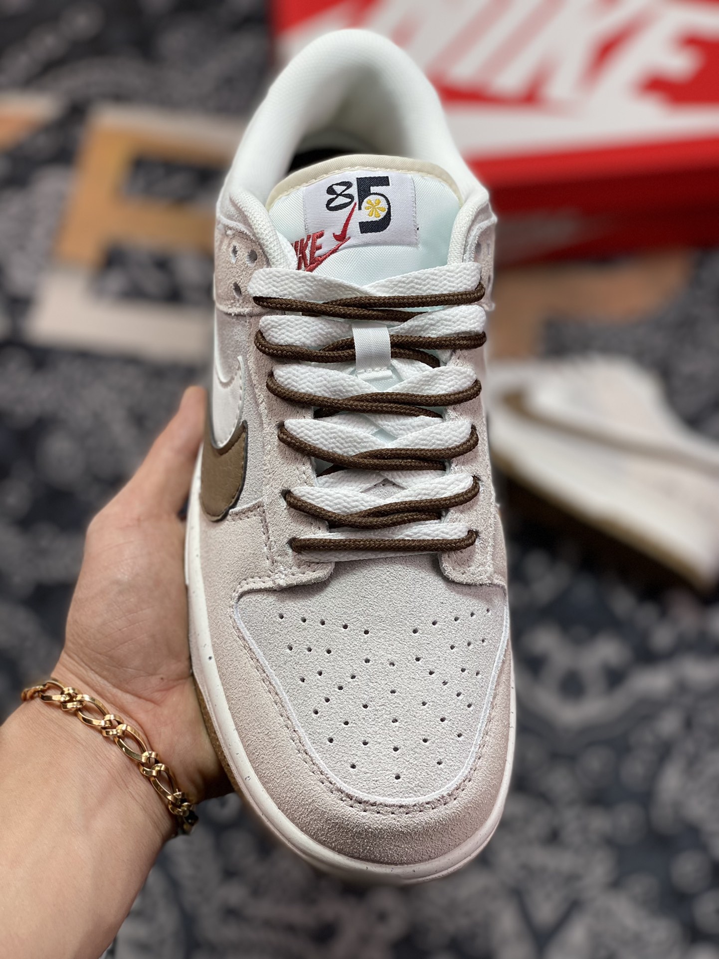 260  Nike SB Dunk Low SE”85 Grey/Mocha/Brown”扣篮系列低帮“麂皮浅灰摩卡棕双钩”DO9457-108