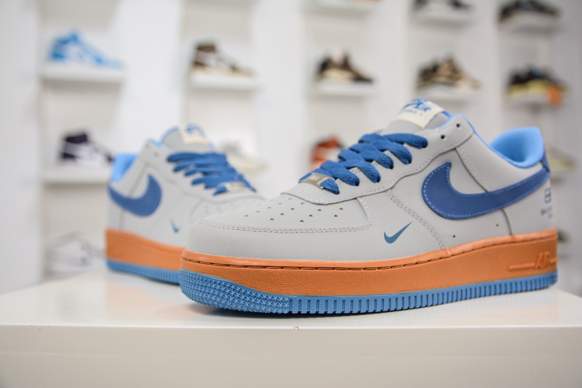 220 巴黎世家BALENCIAGA x Nike Air Force 1’07 Low”Grey/Blue”空军一号315122-012