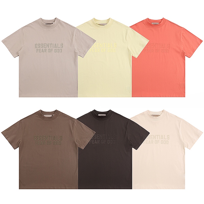 ESSENTIALS FOG第八季植绒印花短袖 
款号：2301# 
颜色：珊瑚色...