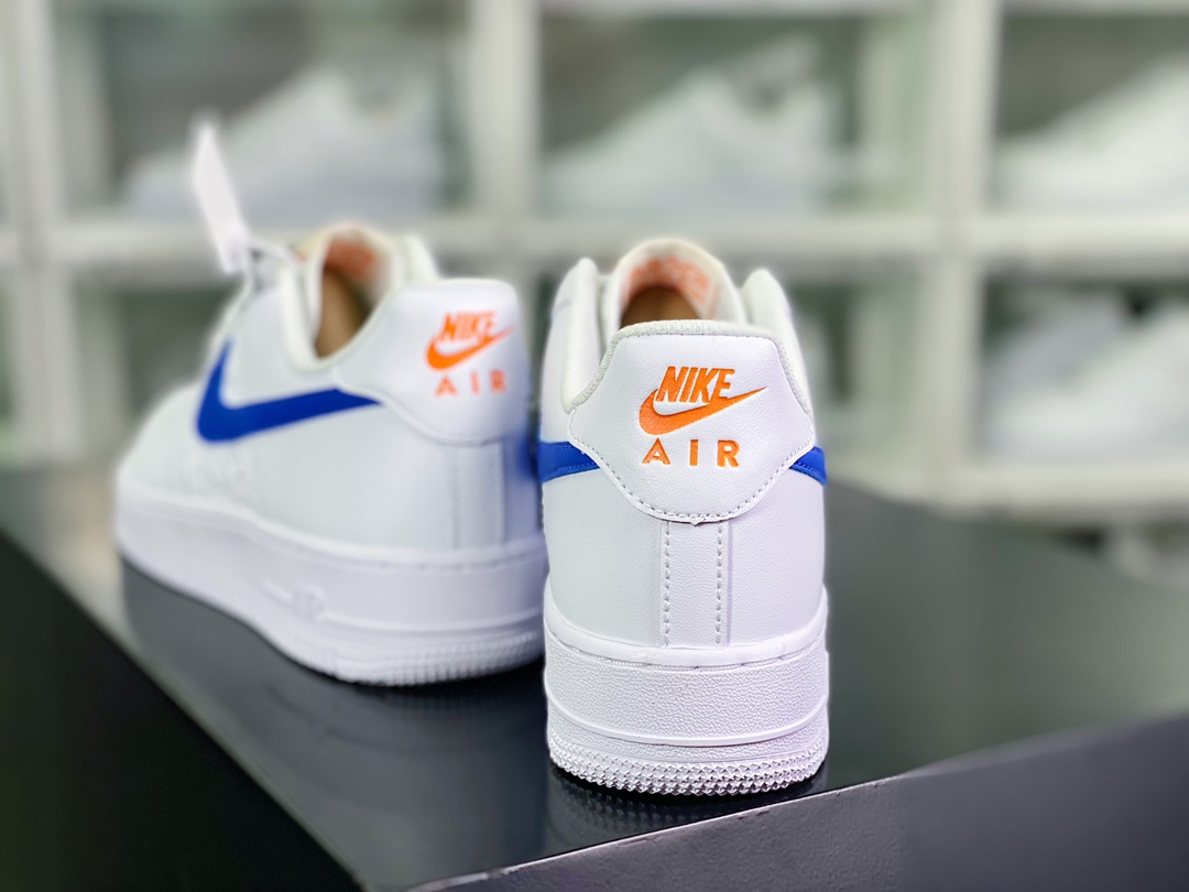200 Air Force 1'07 Low”Royal Blue/Hoops”空军一号低帮板鞋“白压花篮球宝蓝钩子”FD0667-100
