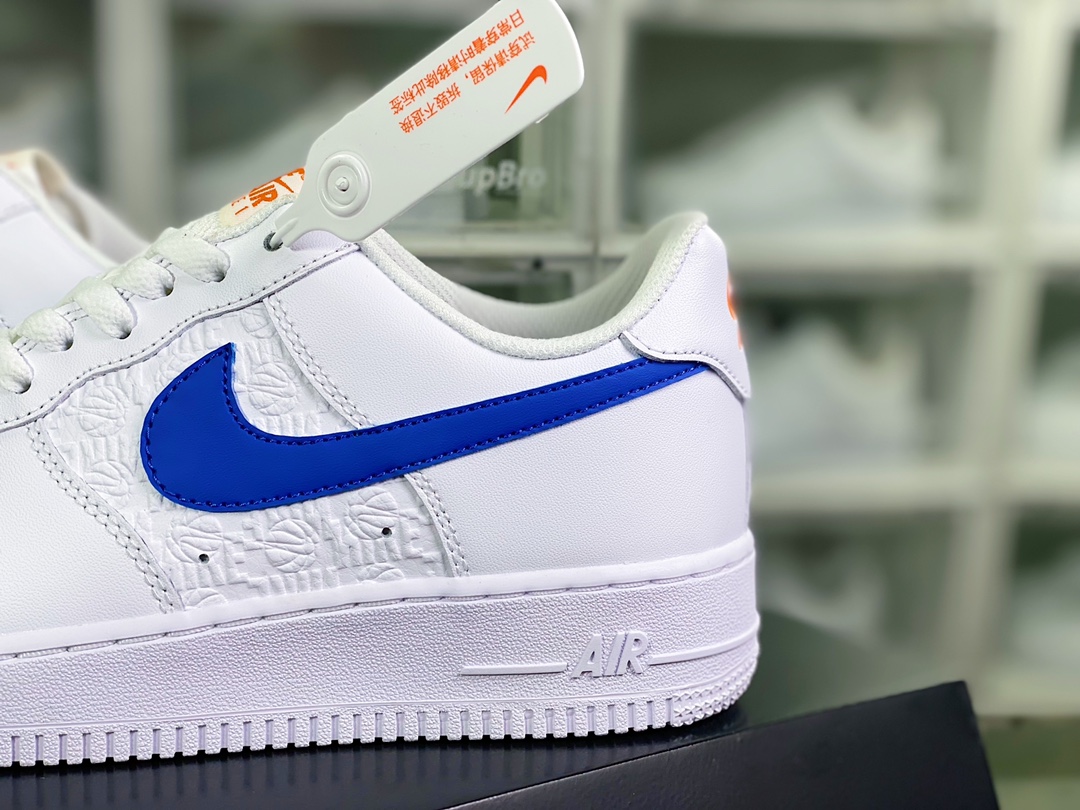 200 Air Force 1'07 Low”Royal Blue/Hoops”空军一号低帮板鞋“白压花篮球宝蓝钩子”FD0667-100