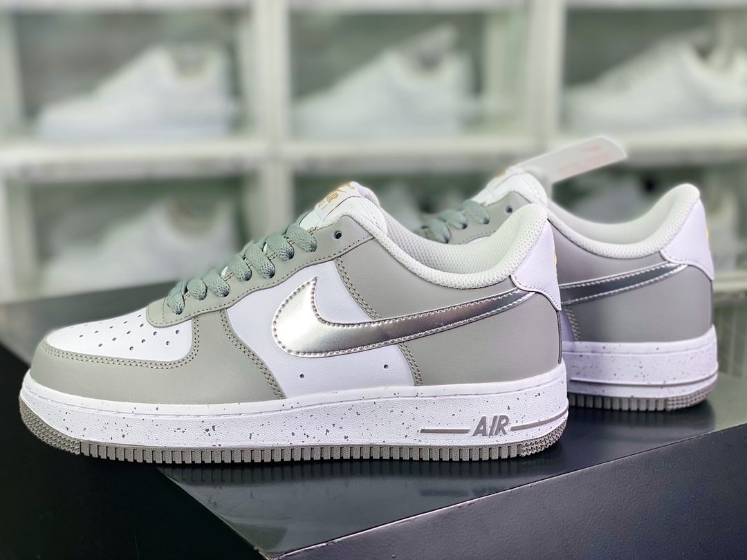 240 Air Force 1'07 Low”Soot White Silver”空军一号经典低帮“拼色烟灰白银泼墨”MK5639-889