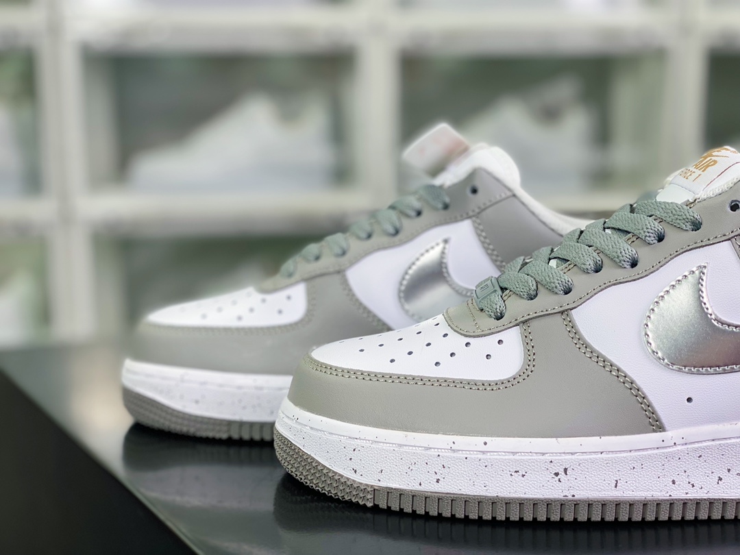 240 Air Force 1'07 Low”Soot White Silver”空军一号经典低帮“拼色烟灰白银泼墨”MK5639-889