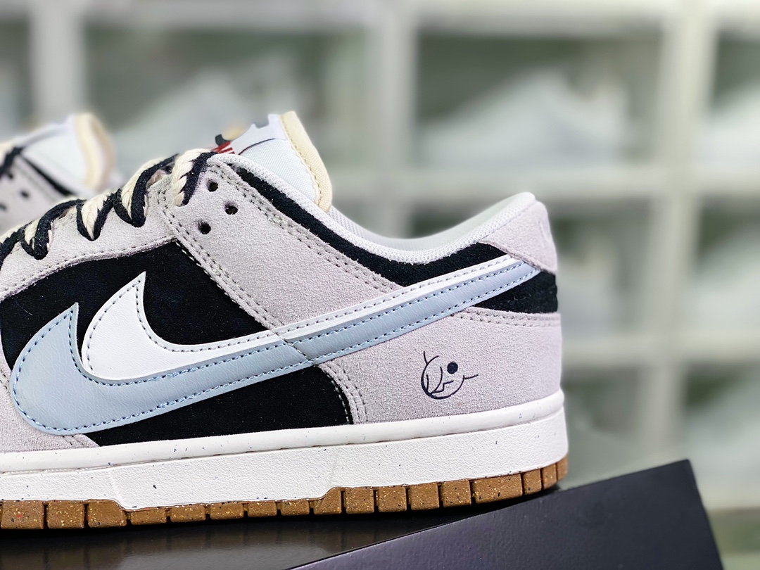 220 SB Dunk Low SE”85 Grey Black”扣篮系列低帮休闲板鞋“麂皮浅灰黑白双钩”DO9457-100