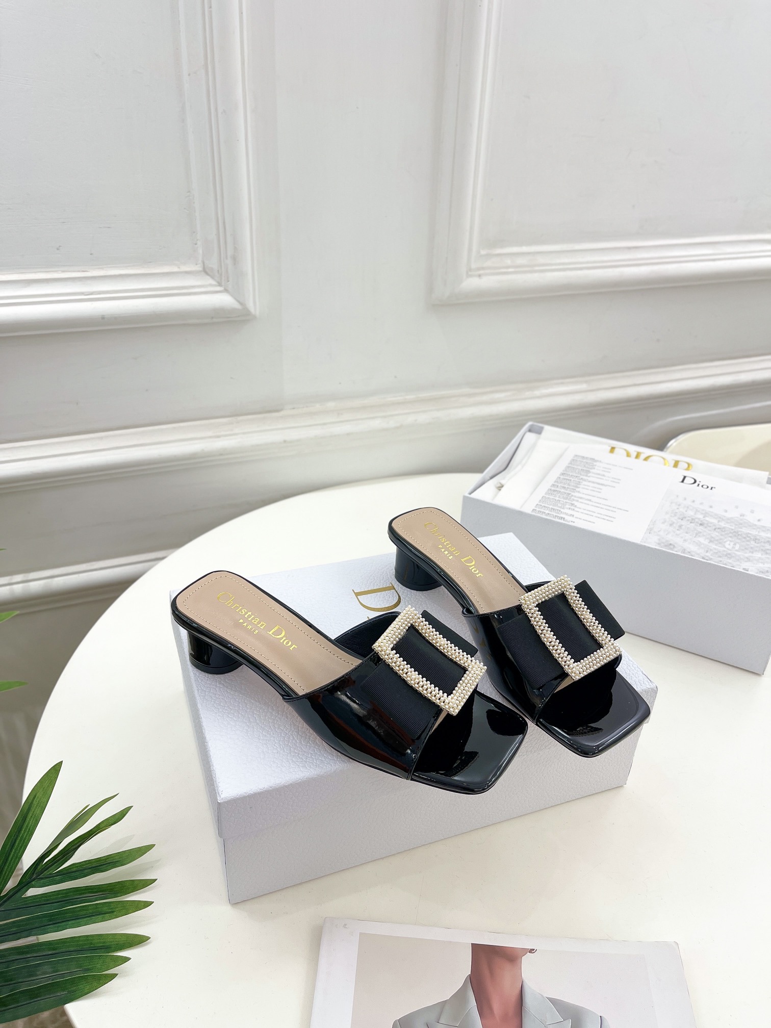 Dior Shoes Slippers Cowhide Lambskin Patent Leather Sheepskin Spring/Summer Collection