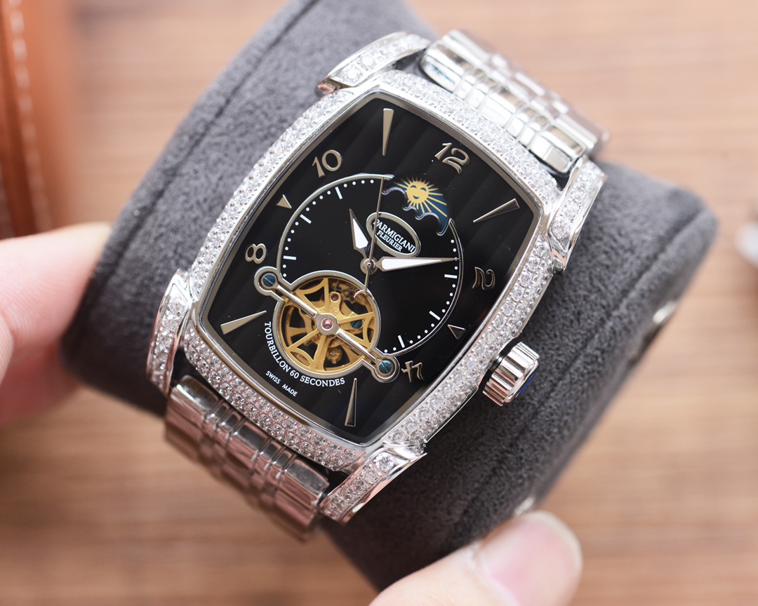 Parmigiani Pamajani: Luxury Steel Watch Upgrade with Automated Mechanical Core - 图片 6