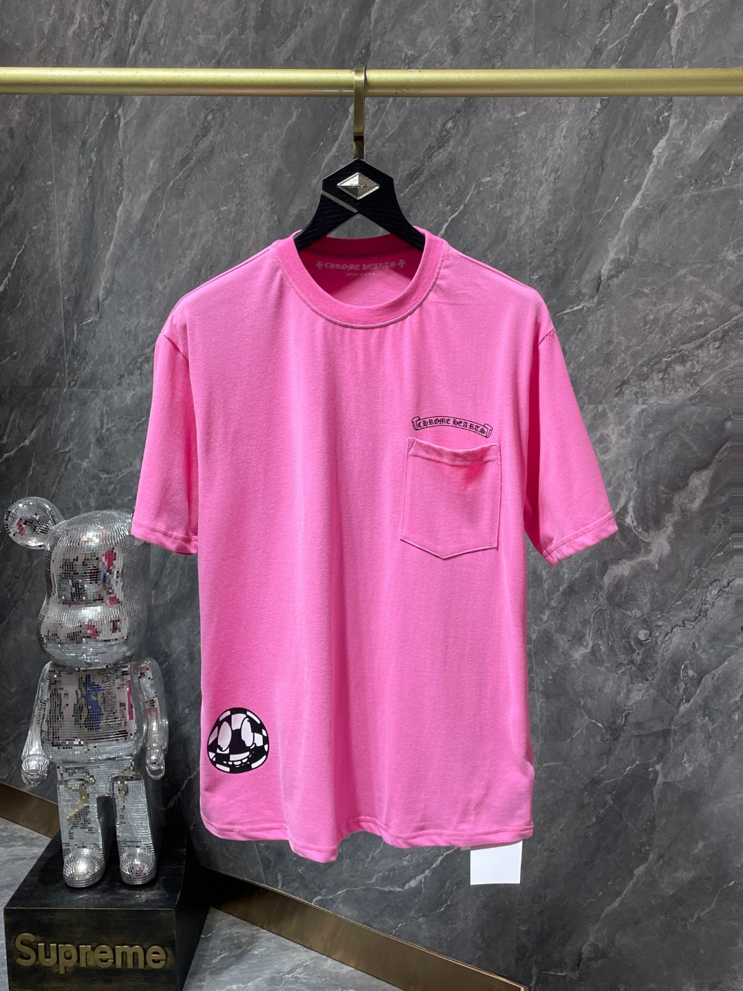 How to Find Designer Replica
 Chrome Hearts Clothing T-Shirt Doodle Pink Boy Summer Collection Short Sleeve