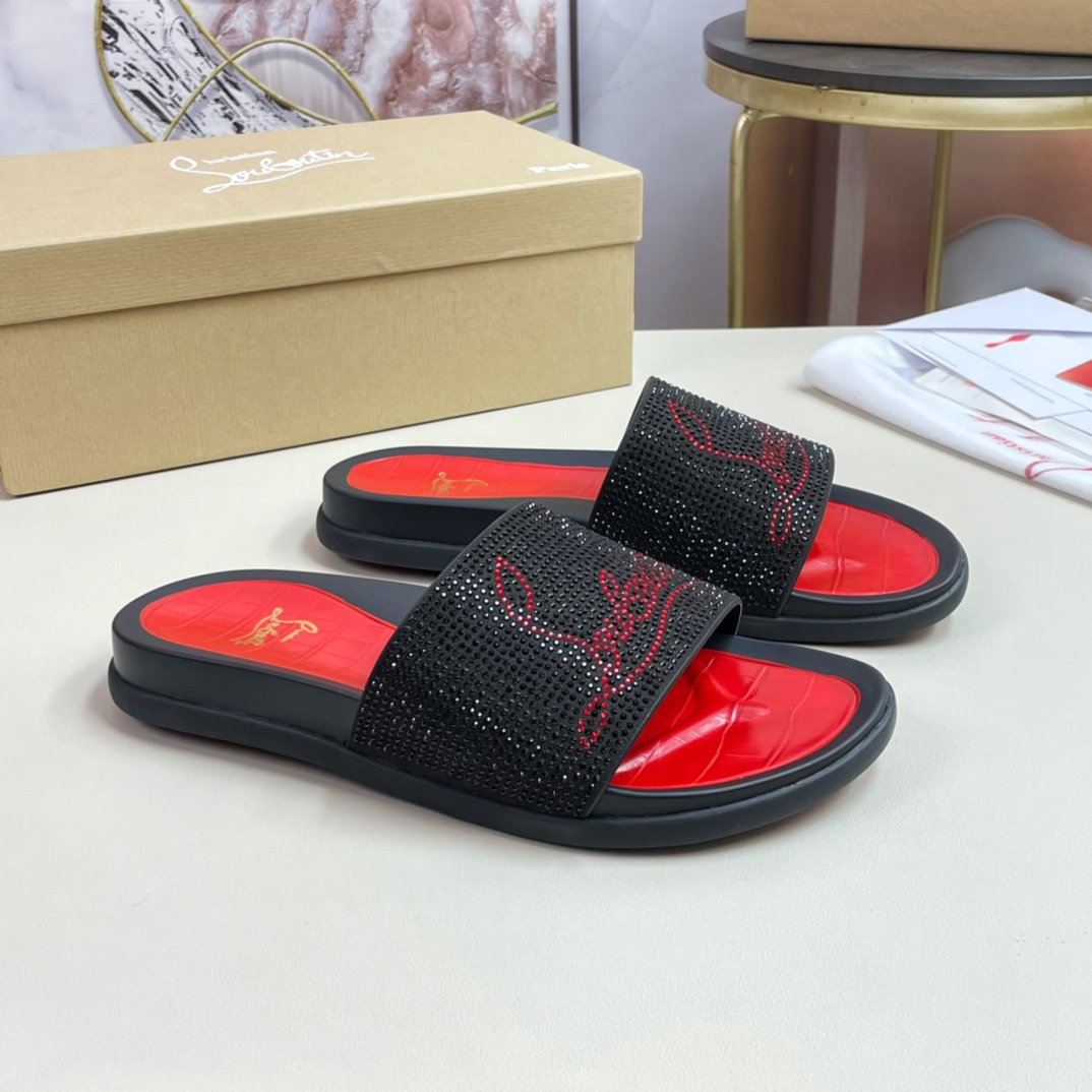 [CL Zapatos de fondo rojo] P210 tamaño 38-45 zapatillas clásicas de los hombres, el sitio web oficia