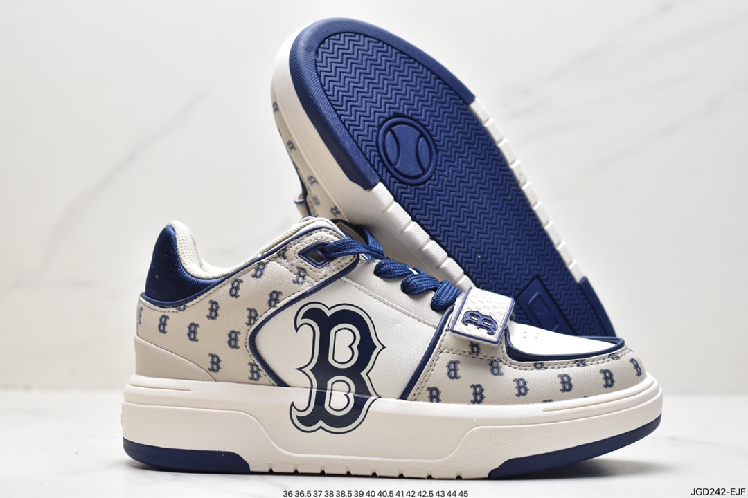 MLB Chunky Liner Senior Shoes Series NY Print New York Yankees Increased Thick Sole Versatile Casual Shoes 3ASXLM13N (C0002)