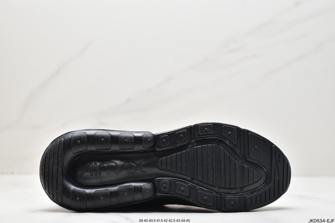 160 Air Max 270 React 纯黑泼墨 瑞亚赛车系列后半掌气垫百搭运动慢跑鞋 AH8050-202