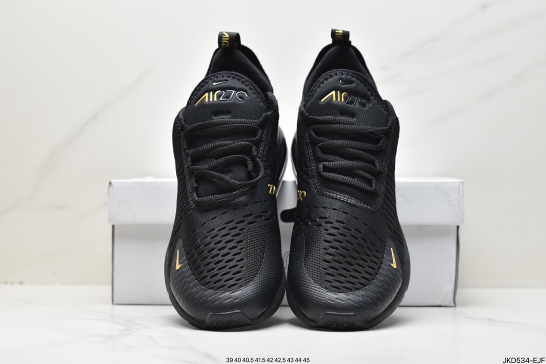 160 Air Max 270 React 纯黑泼墨 瑞亚赛车系列后半掌气垫百搭运动慢跑鞋 AH8050-202