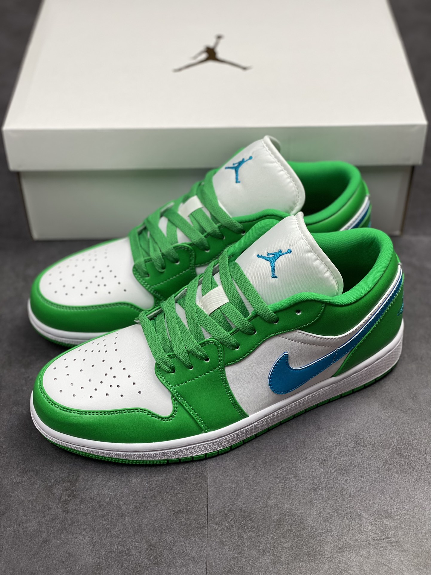 200 Air Jordan 1 Low 白绿蓝脚趾 AJ1乔1低帮休闲板鞋 DC0774-304