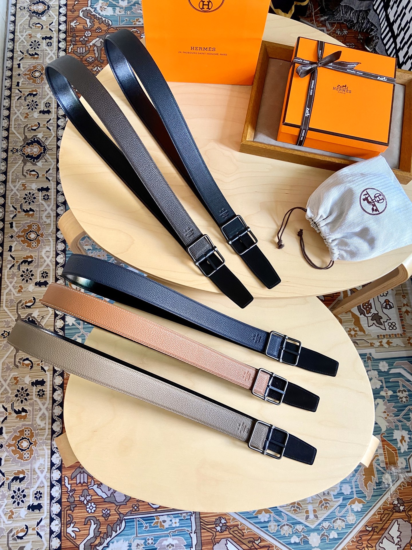 Hermès 爱马仕 3.8cm 双面腰带