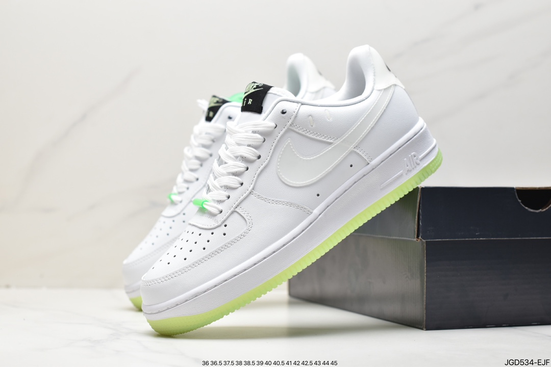 180 耐克 Nike Air Force 1 Low “Have A Nike Day”笑脸夜光空军一号低帮休闲板鞋CT3228-100