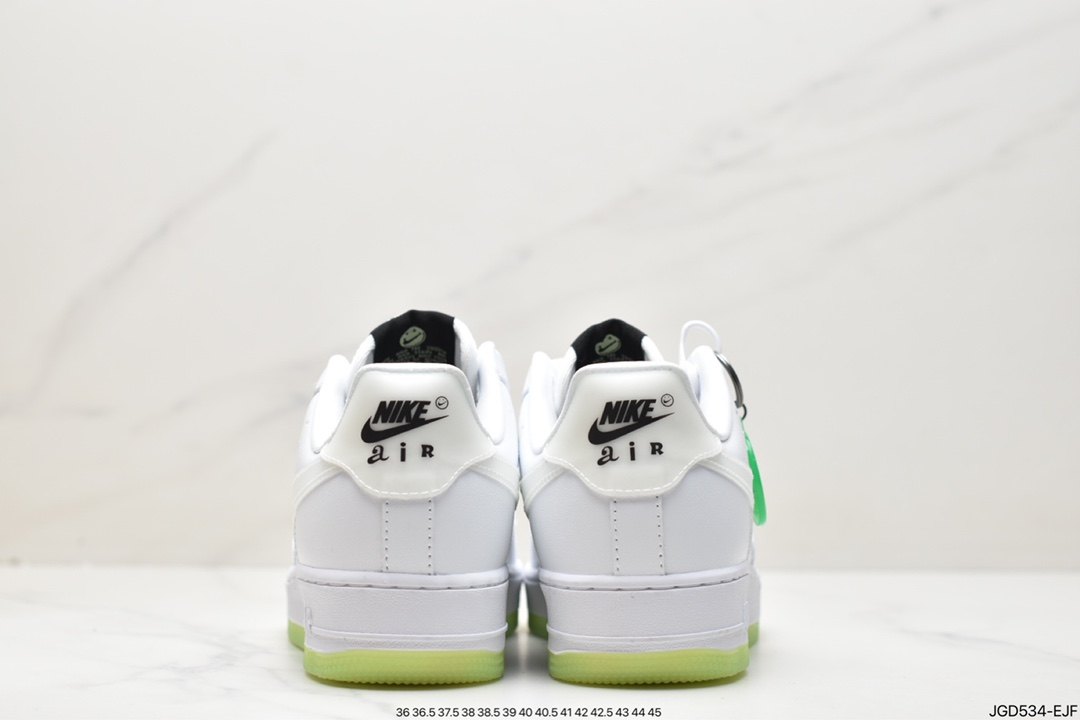 180 耐克 Nike Air Force 1 Low “Have A Nike Day”笑脸夜光空军一号低帮休闲板鞋CT3228-100