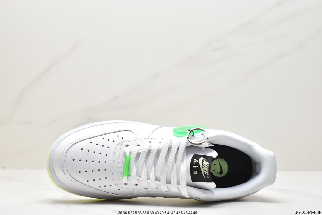 180 耐克 Nike Air Force 1 Low “Have A Nike Day”笑脸夜光空军一号低帮休闲板鞋CT3228-100