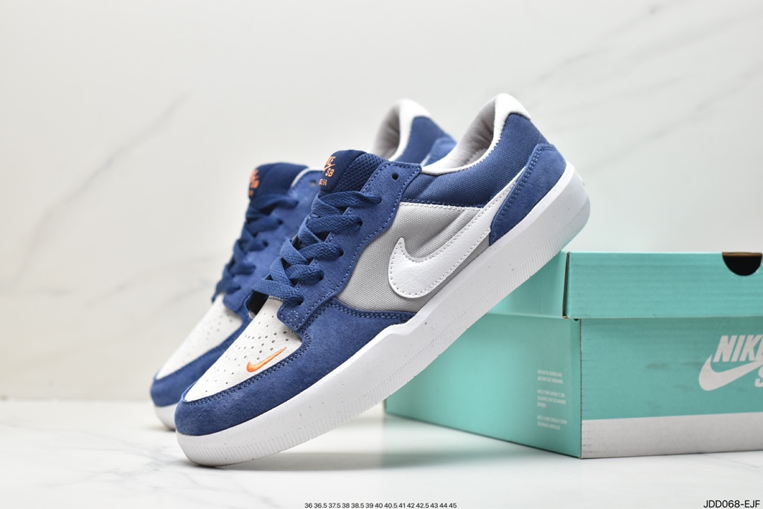 120 全新耐克Nike SB Force 58”Navy/Grey/White/Red”SB空军58系列板鞋“海军蓝灰白红”CZ2959-403