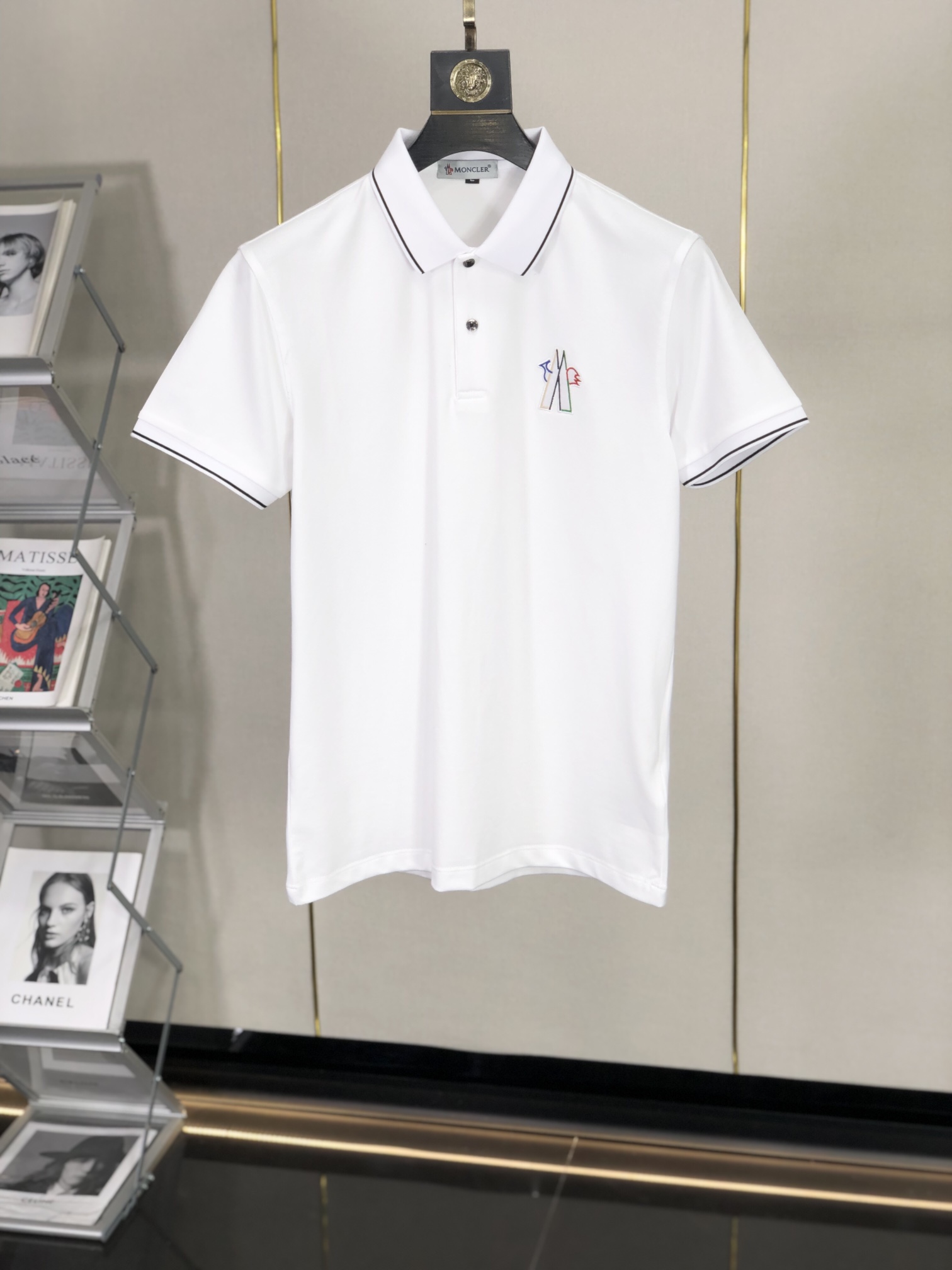Cheap High Quality Replica Moncler Flawless Clothing Polo T-Shirt White Summer Collection Short Sleeve