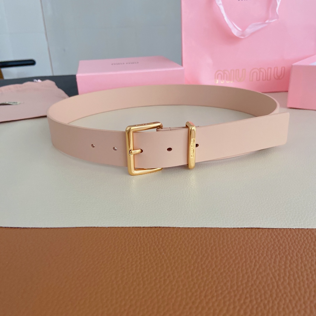 miumiu新款同步3.5cm宽度双