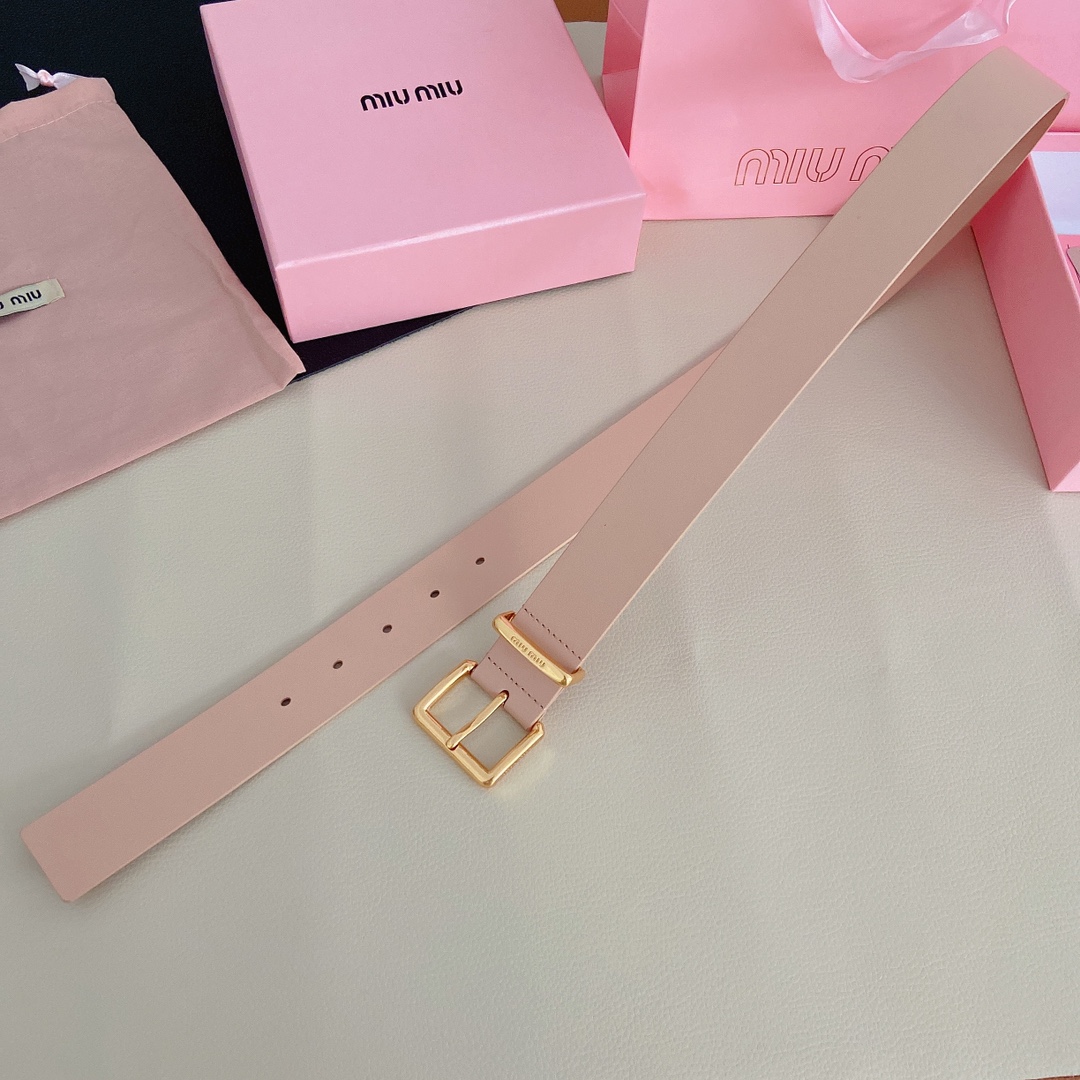 miumiu新款同步3.5cm宽度双