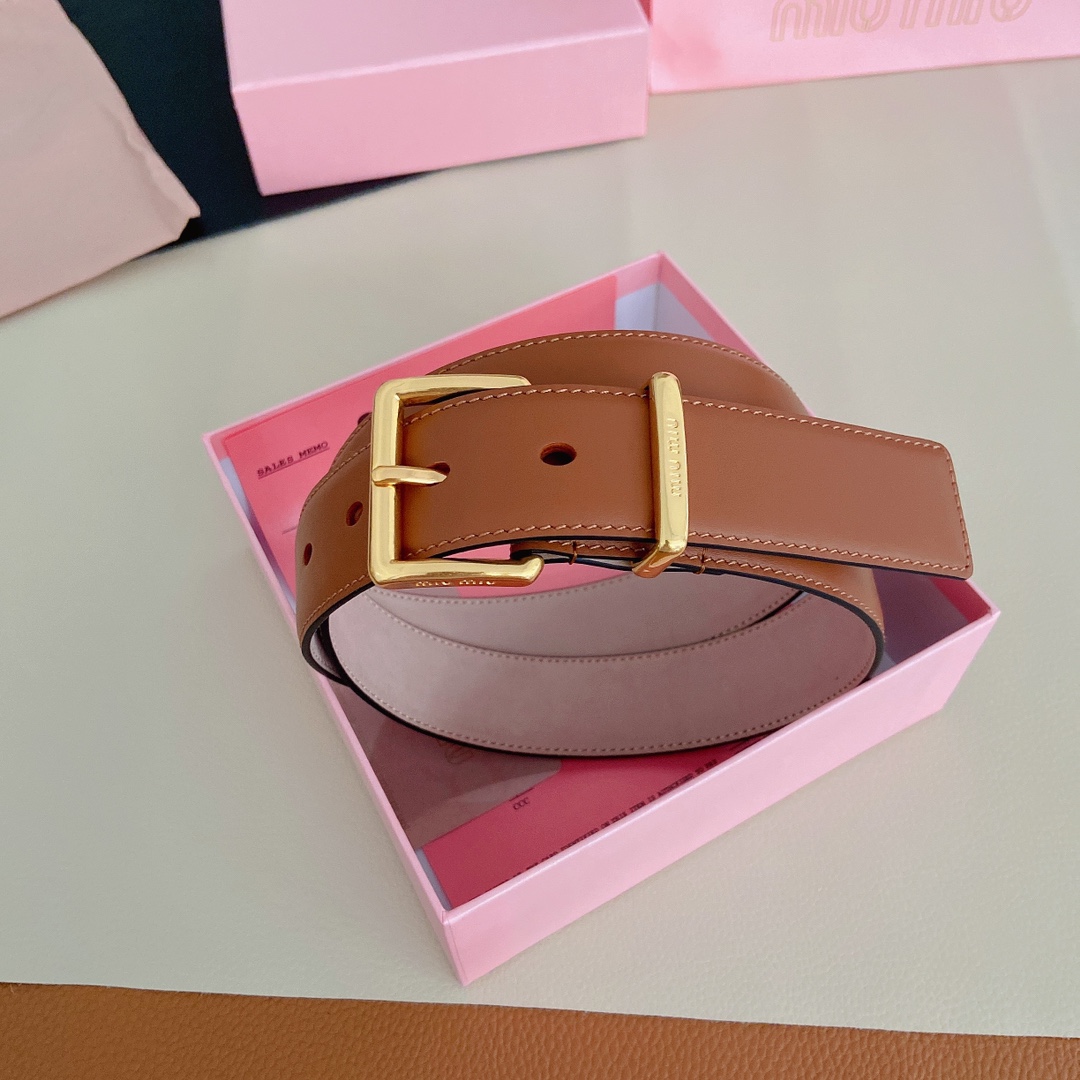 miumiu新款同步3.5cm宽度双