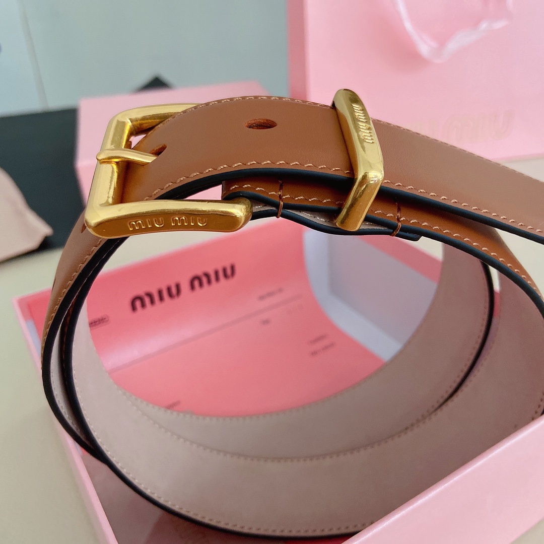 miumiu新款同步3.5cm宽度双