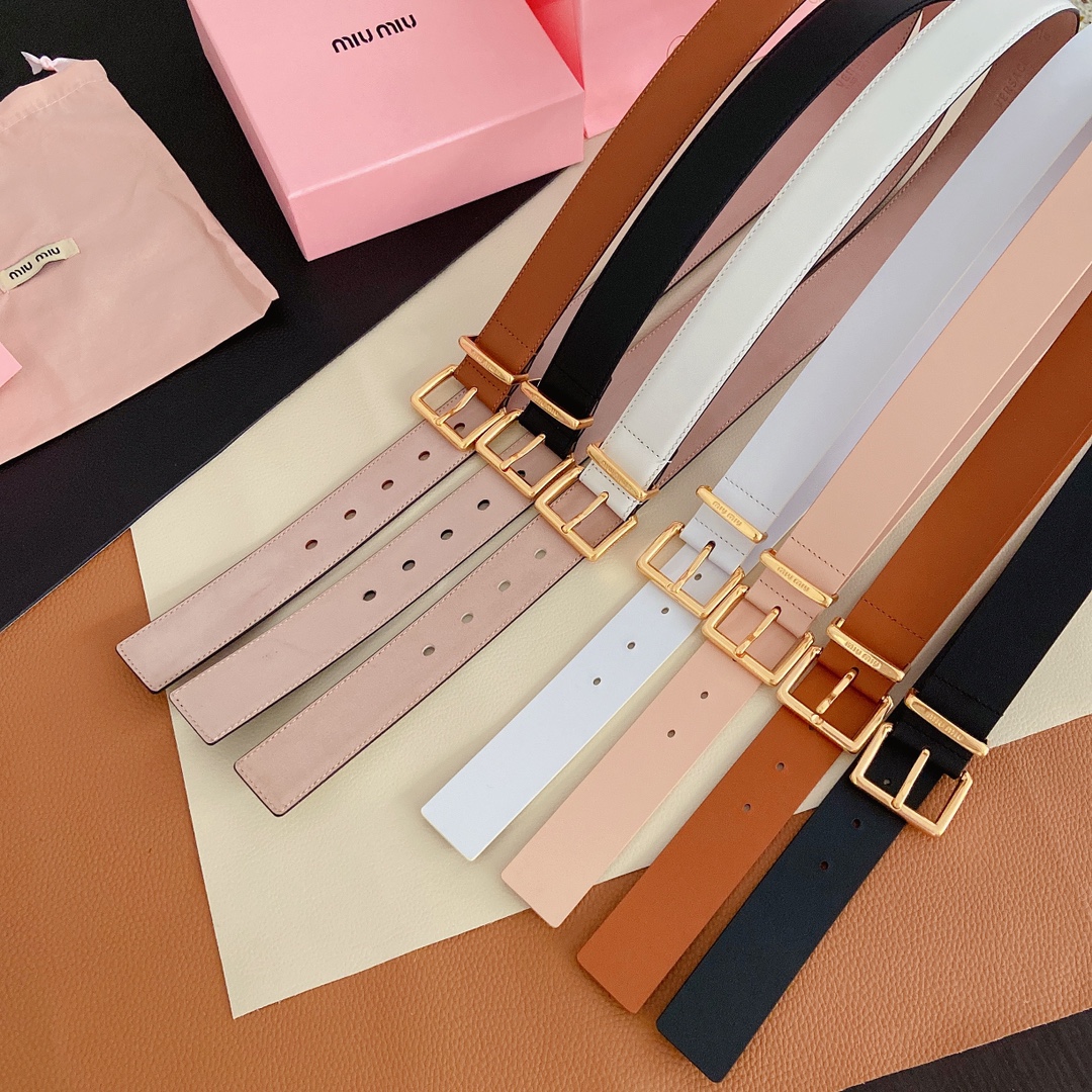 miumiu新款同步3.5cm宽度双