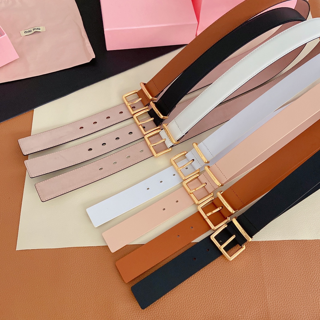miumiu新款同步3.5cm宽度双