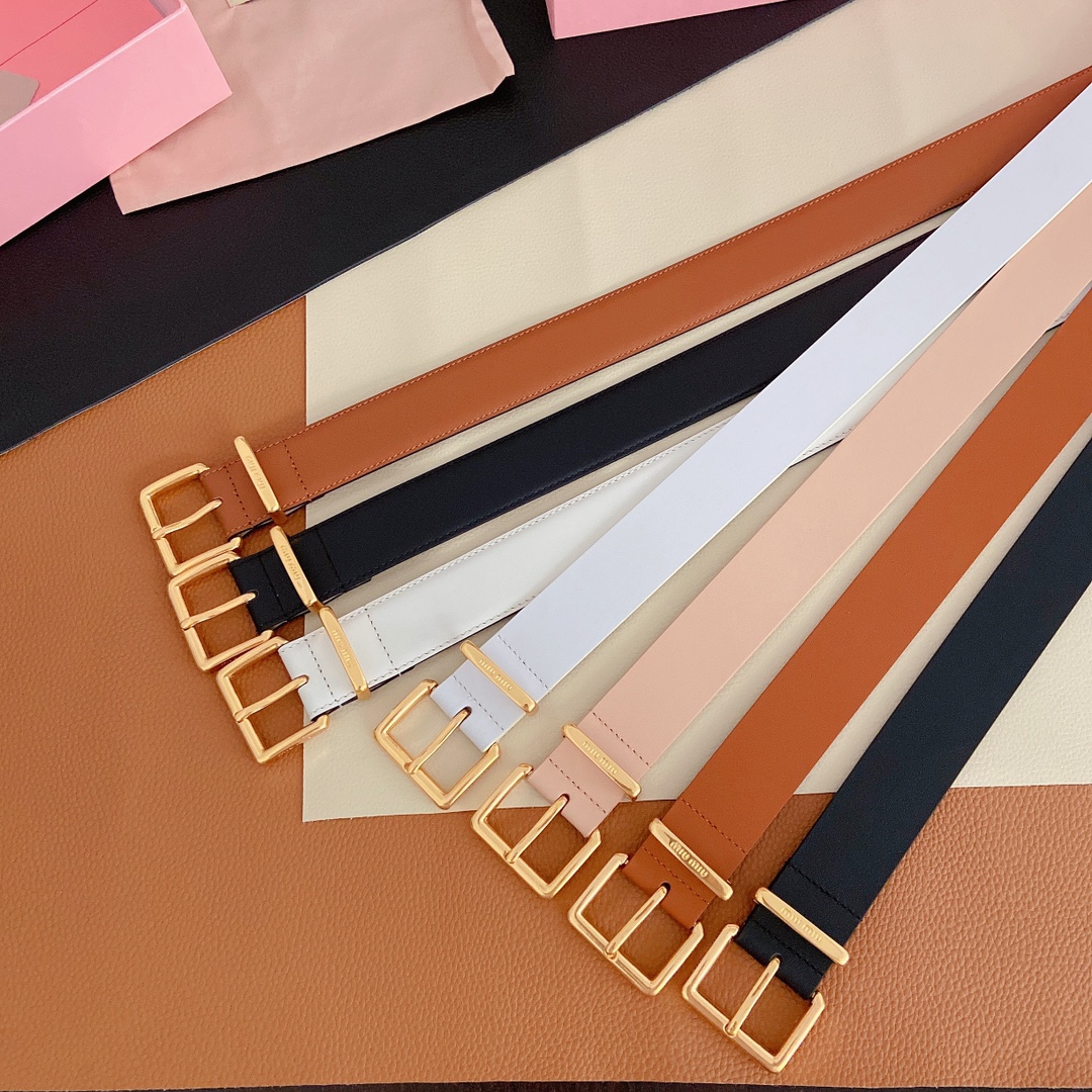 miumiu新款同步3.5cm宽度双